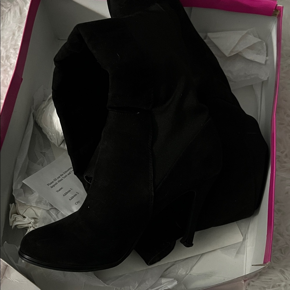 Diba Black Heeled Boots